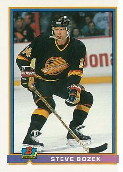 #325 Steve Bozek - Vancouver Canucks - 1991-92 Bowman Hockey