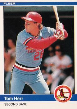 #325 Tom Herr - St. Louis Cardinals - 1984 Fleer Baseball