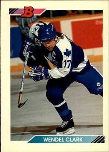 #325 Wendel Clark - Toronto Maple Leafs - 1992-93 Bowman Hockey