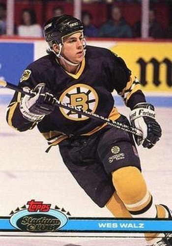 #325 Wes Walz - Boston Bruins - 1991-92 Stadium Club Hockey