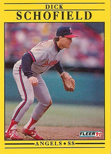 #325 Dick Schofield - California Angels - 1991 Fleer Baseball