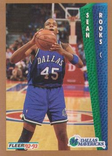 #325 Sean Rooks - Dallas Mavericks - 1992-93 Fleer Basketball