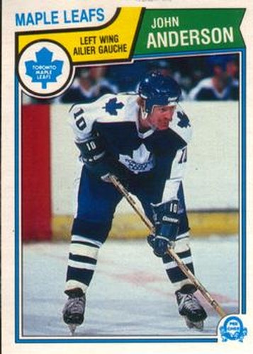 #325 John Anderson - Toronto Maple Leafs - 1983-84 O-Pee-Chee Hockey