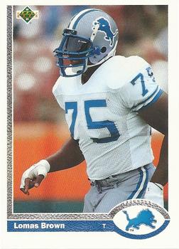 #325 Lomas Brown - Detroit Lions - 1991 Upper Deck Football