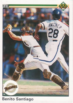 #325 Benito Santiago - San Diego Padres - 1990 Upper Deck Baseball