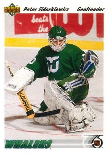 #325 Peter Sidorkiewicz - Hartford Whalers - 1991-92 Upper Deck Hockey