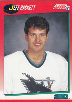 #326 Jeff Hackett - San Jose Sharks - 1991-92 Score Canadian Hockey
