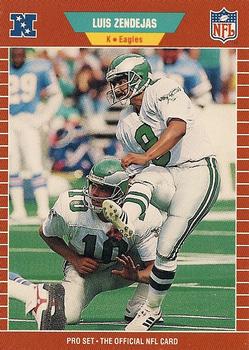 #326 Luis Zendejas - Philadelphia Eagles - 1989 Pro Set Football