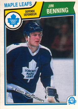 #326 Jim Benning - Toronto Maple Leafs - 1983-84 O-Pee-Chee Hockey