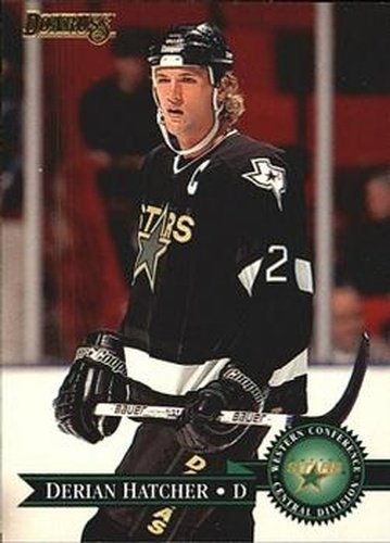 #326 Derian Hatcher - Dallas Stars - 1995-96 Donruss Hockey