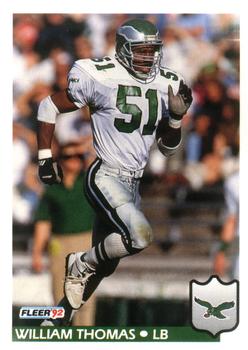 #326 William Thomas - Philadelphia Eagles - 1992 Fleer Football
