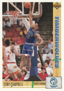 #326 Tony Campbell - Minnesota Timberwolves - 1991-92 Upper Deck Basketball