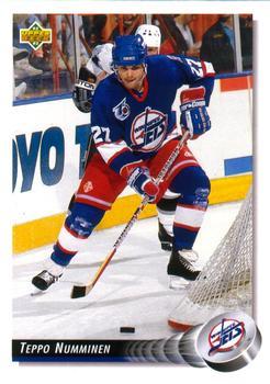 #326 Teppo Numminen - Winnipeg Jets - 1992-93 Upper Deck Hockey