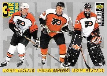 #326 Ron Hextall / John LeClair / Mikael Renberg - Philadelphia Flyers - 1996-97 Collector's Choice Hockey