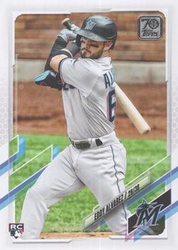 #326 Eddy Alvarez - Miami Marlins - 2021 Topps Baseball