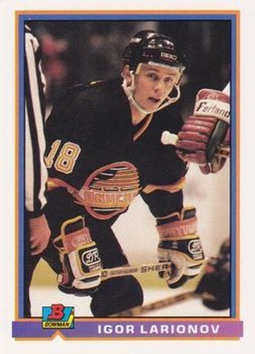 #326 Igor Larionov - Vancouver Canucks - 1991-92 Bowman Hockey