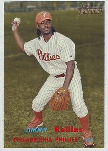 #326 Jimmy Rollins - Philadelphia Phillies - 2006 Topps Heritage Baseball