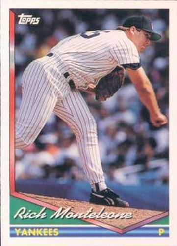 #326 Rich Monteleone - New York Yankees - 1994 Topps Baseball