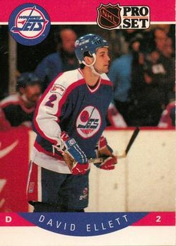 #326 Dave Ellett - Winnipeg Jets - 1990-91 Pro Set Hockey
