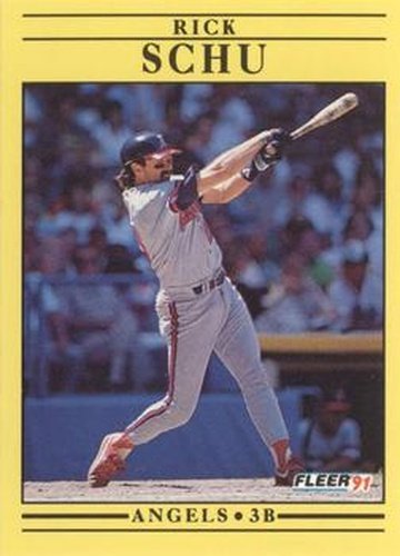 #326 Rick Schu - California Angels - 1991 Fleer Baseball