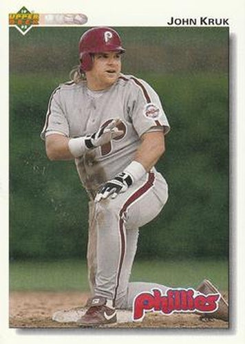#326 John Kruk - Philadelphia Phillies - 1992 Upper Deck Baseball