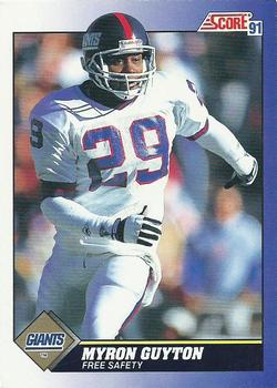 #101 Myron Guyton - New York Giants - 1991 Score Football