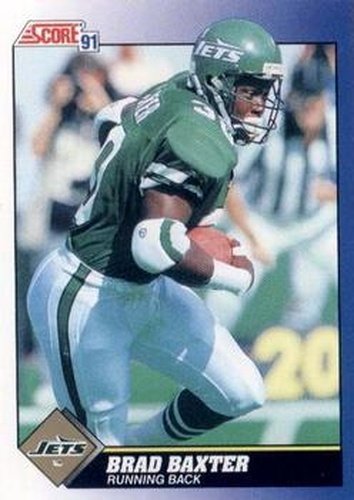 #108 Brad Baxter - New York Jets - 1991 Score Football