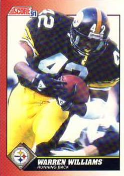 #112 Warren Williams - Pittsburgh Steelers - 1991 Score Football