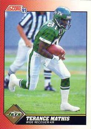 #114 Terance Mathis - New York Jets - 1991 Score Football