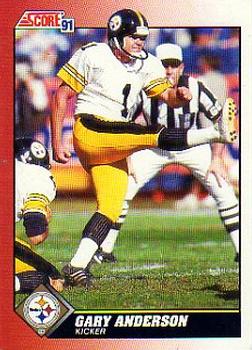 #121 Gary Anderson - Pittsburgh Steelers - 1991 Score Football