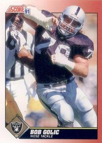 #129 Bob Golic - Los Angeles Raiders - 1991 Score Football