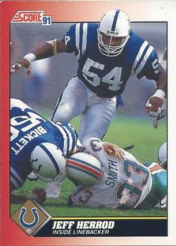 #132 Jeff Herrod - Indianapolis Colts - 1991 Score Football