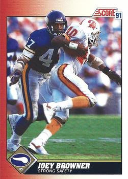 #135 Joey Browner - Minnesota Vikings - 1991 Score Football