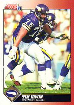 #145 Tim Irwin - Minnesota Vikings - 1991 Score Football
