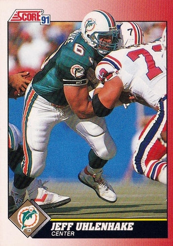#149 Jeff Uhlenhake - Miami Dolphins - 1991 Score Football