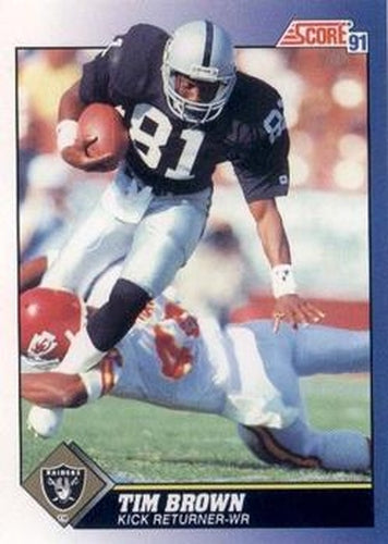 #14 Tim Brown - Los Angeles Raiders - 1991 Score Football