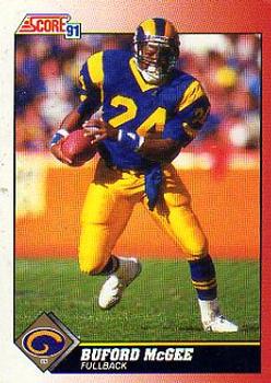 #164 Buford McGee - Los Angeles Rams - 1991 Score Football