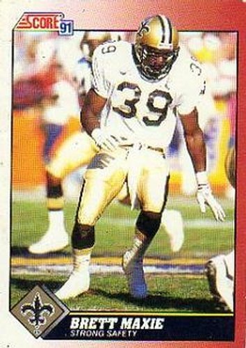 #165 Brett Maxie - New Orleans Saints - 1991 Score Football