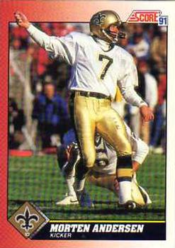 #166 Morten Andersen - New Orleans Saints - 1991 Score Football
