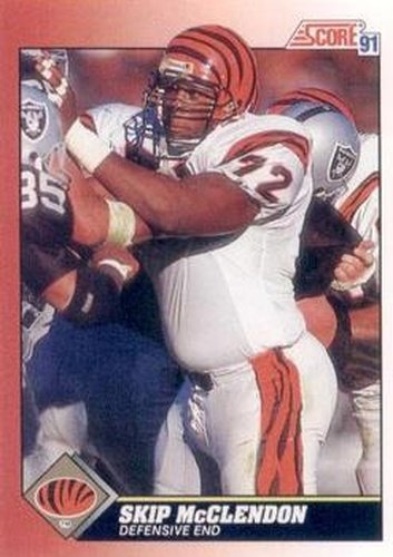 #168 Skip McClendon - Cincinnati Bengals - 1991 Score Football