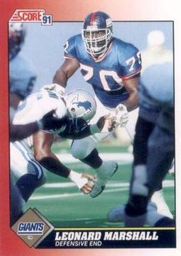 #170 Leonard Marshall - New York Giants - 1991 Score Football