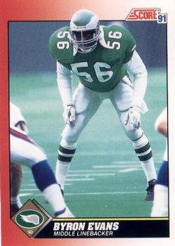 #172 Byron Evans - Philadelphia Eagles - 1991 Score Football