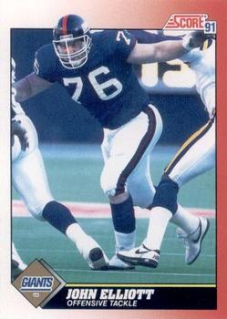 #176 John Elliott - New York Giants - 1991 Score Football
