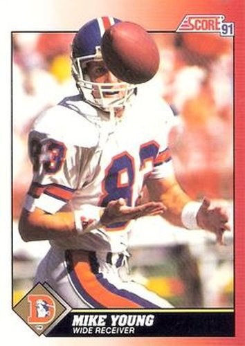 #185 Mike Young - Denver Broncos - 1991 Score Football