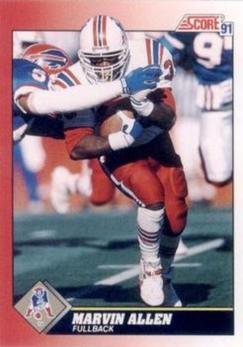 #206 Marvin Allen - New England Patriots - 1991 Score Football