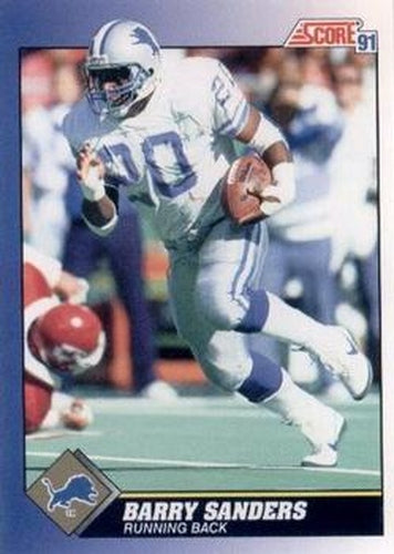 #20 Barry Sanders - Detroit Lions - 1991 Score Football