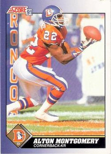 #22 Alton Montgomery - Denver Broncos - 1991 Score Football