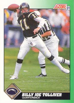 #230 Billy Joe Tolliver - San Diego Chargers - 1991 Score Football