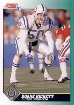 #255 Duane Bickett - Indianapolis Colts - 1991 Score Football