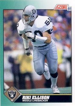 #258 Riki Ellison - Los Angeles Raiders - 1991 Score Football